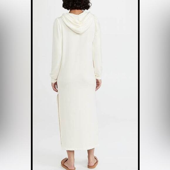 Z Supply Maxi dress Cloud Dancer Ruffle Hoodie- M NWT - Picture 2 of 6